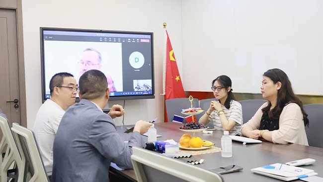 video meeting with USA customer