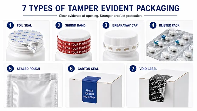 seven types tamper evident packaging
