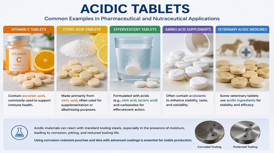Acidic tablets