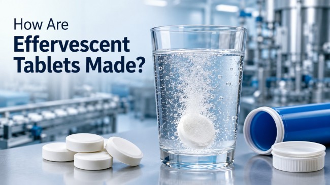 Effervescent tablet manufacturing from ingredients to packaging