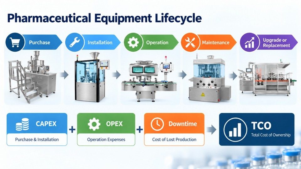 Pharmaceutical machinery total cost of ownership lifecycle