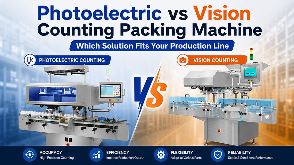 Photoelektrische vs. Bildverarbeitungs-Zähl- und Verpackungsmaschine: Welche Lösung passt zu Ihrer Produktionslinie?