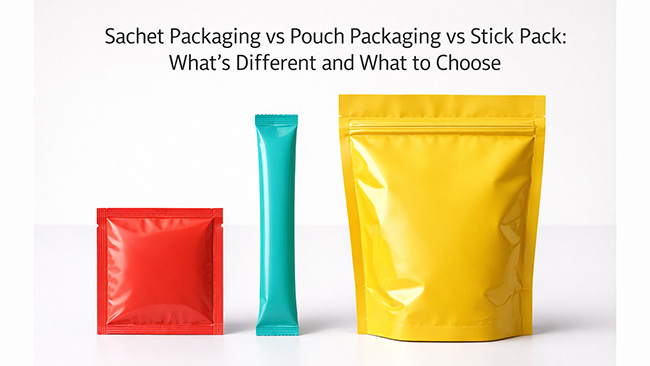 Sachetverpackung vs. Beutelverpackung vs. Stickpackung: Was ist der Unterschied und welche Verpackung sollte man wählen?