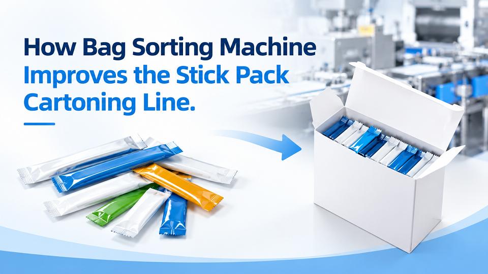 Wie eine Beutelsortiermaschine die Stick-Pack-Kartonierlinie verbessert